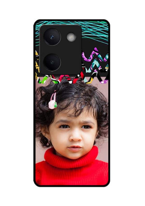 Vivo Y300 Plus 5G Custom Glass Phone Case - Neon Abstract Design
