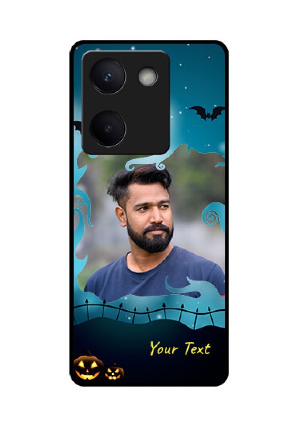 Vivo Y300 Plus 5G Custom Glass Phone Case - Halloween Frame Design