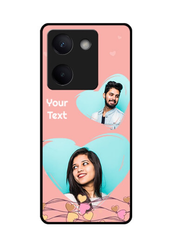 Vivo Y300 Plus 5G Custom Glass Phone Case - Love Doodle Design
