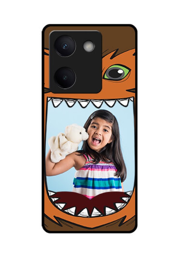 Vivo Y300 Plus 5G Custom Glass Phone Case - Owl Monster Back Case Design
