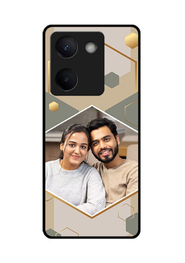Vivo Y300 Plus 5G Custom Glass Phone Case - Stylish Hexagon Pattern Design