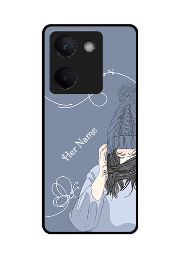 Vivo Y300 Plus 5G Custom Glass Phone Case - Girl In Winter Outfit Design