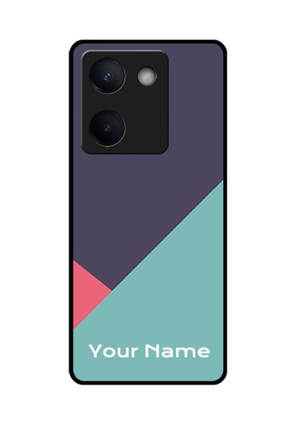 Vivo Y300 Plus 5G Custom Glass Phone Case - Tri Color Abstract Design