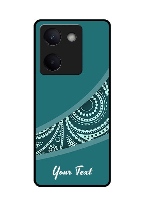 Vivo Y300 Plus 5G Custom Glass Phone Case - Semi Visible Floral Design