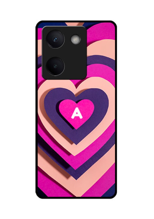 Vivo Y300 Plus 5G Custom Glass Phone Case - Cute Heart Pattern Design