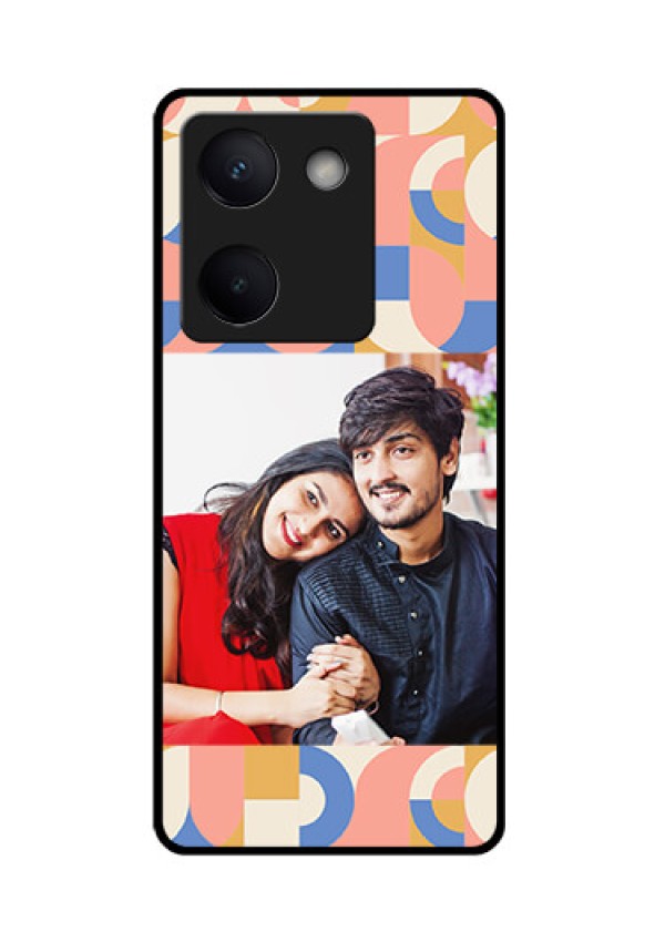 Vivo Y300 Plus 5G Custom Glass Phone Case - Semi - Circle Maze Pattern Design
