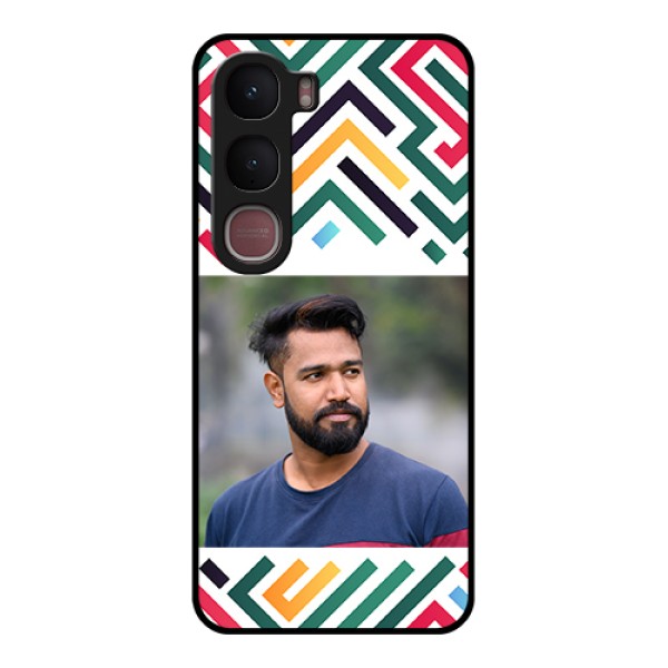 Vivo Y31 5G Custom Glass Phone Case - Colorful Maze Pattern Design Vivo Y31 5G Custom Glass Phone Case - Colorful Maze Pattern Design