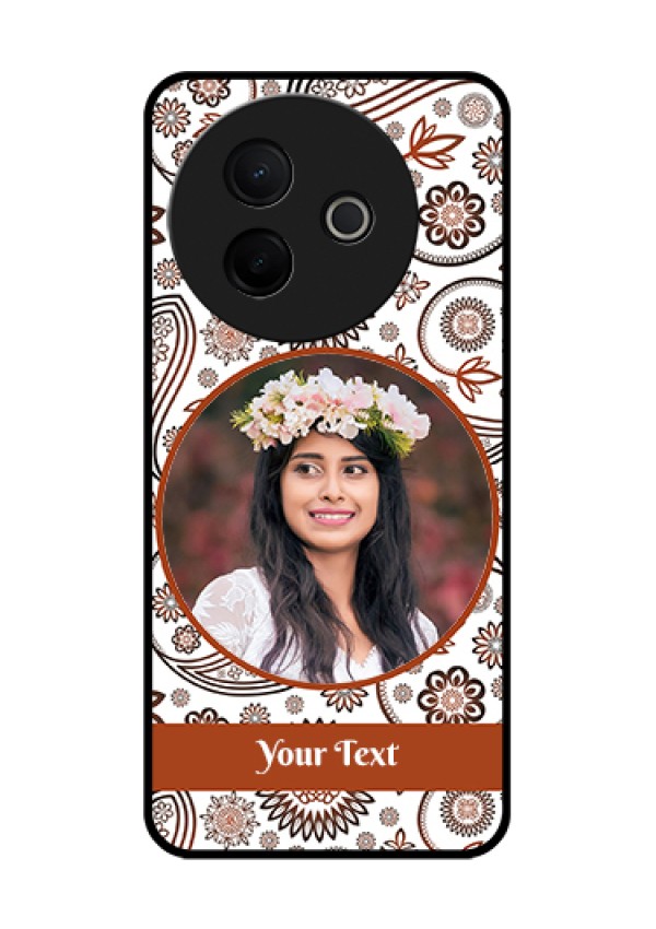 Vivo Y39 5G Custom Glass Phone Case - Abstract Flower Design