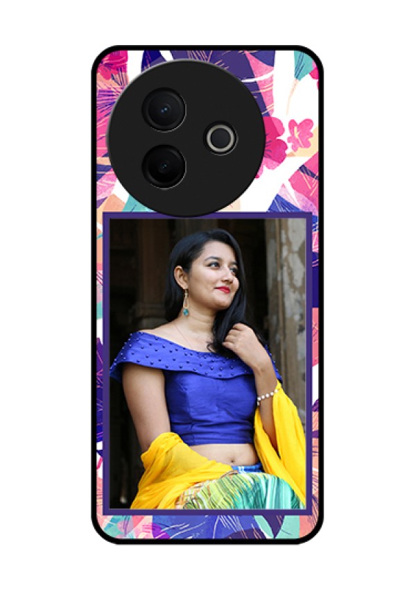 Vivo Y39 5G Custom Glass Phone Case - Abstract Floral Design