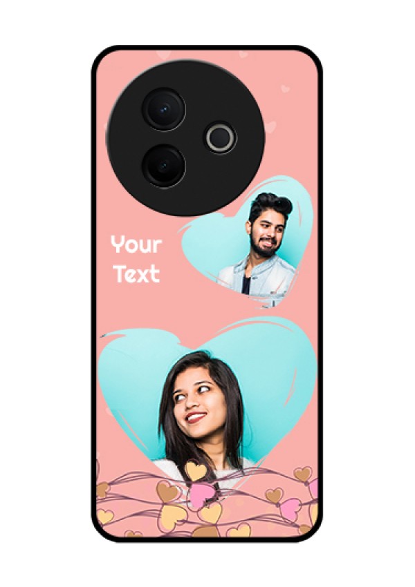 Vivo Y39 5G Custom Glass Phone Case - Love Doodle Design