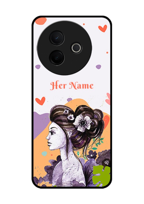 Vivo Y39 5G Custom Glass Phone Case - Woman And Nature Design