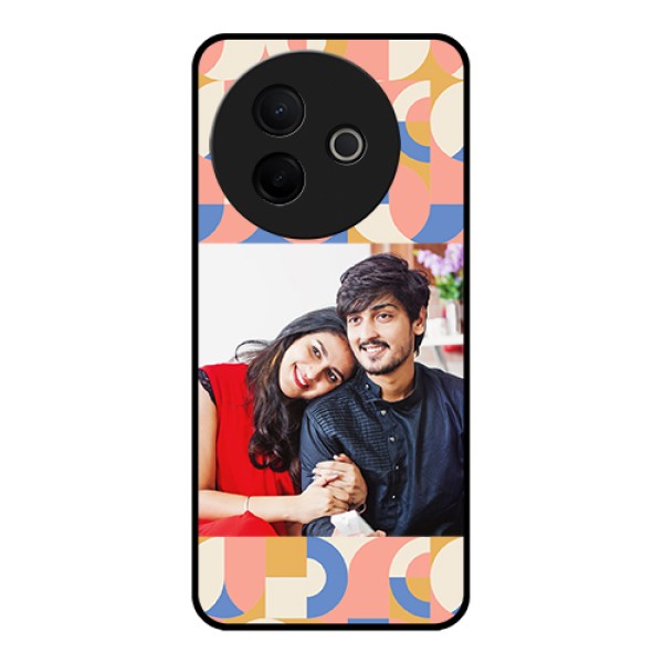 Vivo Y39 5G Custom Glass Phone Case - Semi - Circle Maze Pattern Design