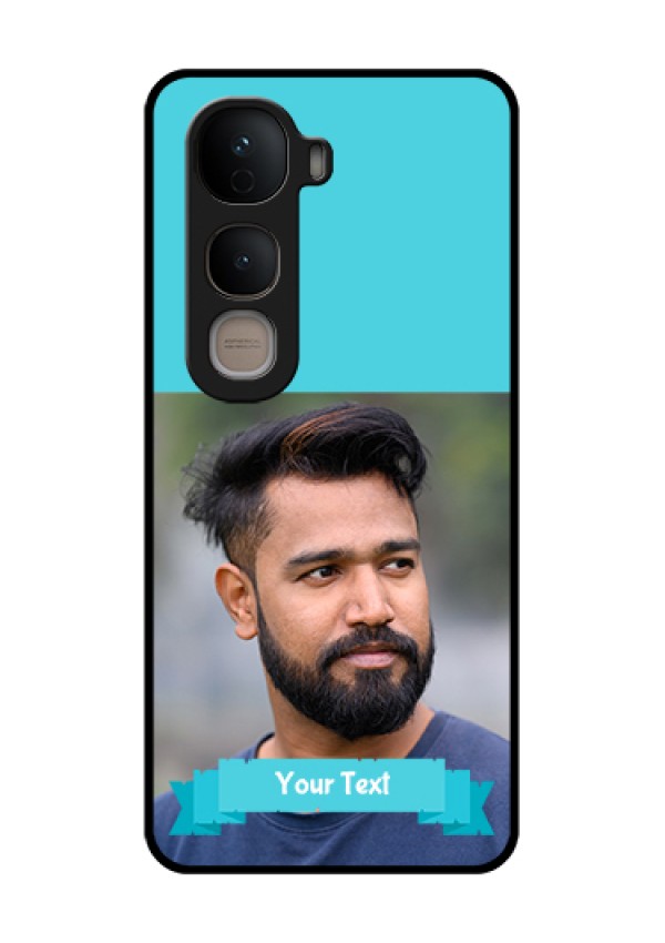 Vivo Y400 5G Custom Glass Phone Case - Blue Color Design