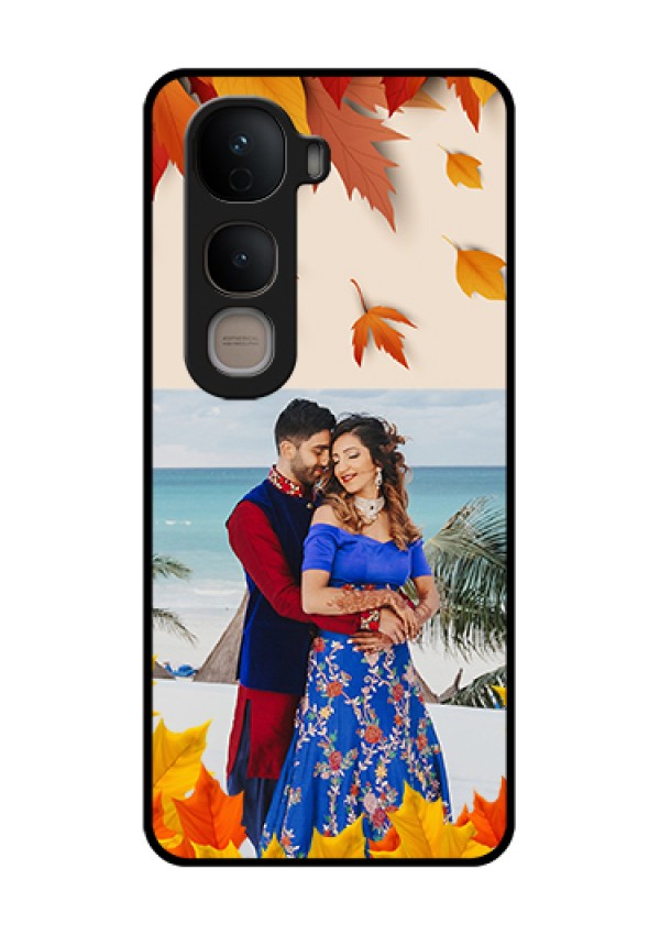 Vivo Y400 5G Custom Glass Phone Case - Autumn Maple Leaves Design