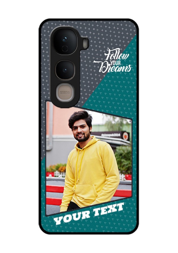 Vivo Y400 5G Custom Glass Phone Case - Background Pattern Design With Quote