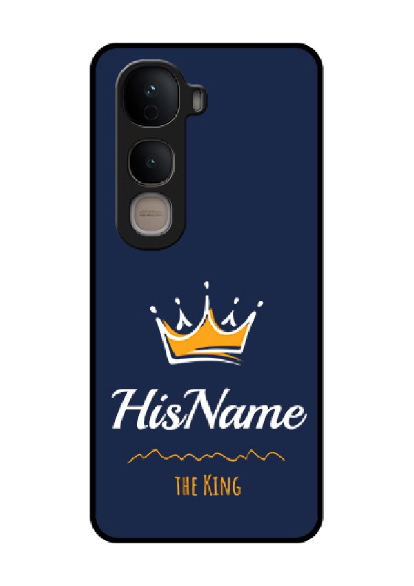 Vivo Y400 5G Custom Glass Phone Case - King With Name Design