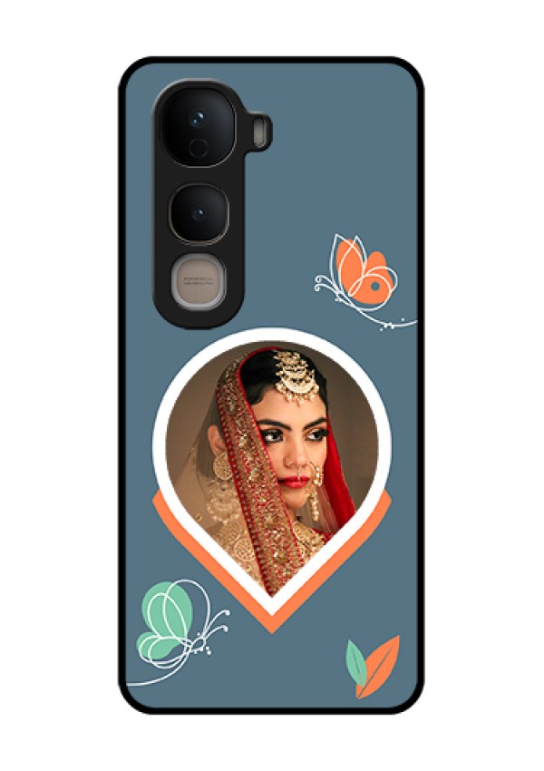 Vivo Y400 5G Custom Glass Phone Case - Droplet Butterflies Design