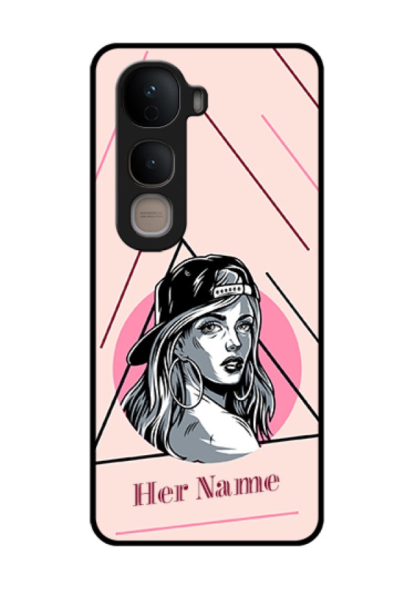 Vivo Y400 5G Custom Glass Phone Case - Rockstar Girl Design