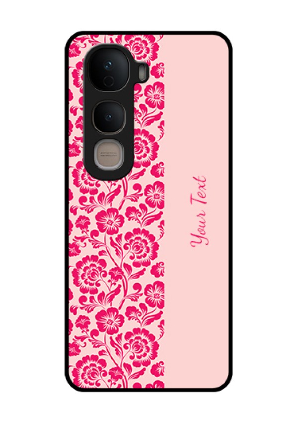Vivo Y400 5G Custom Glass Phone Case - Attractive Floral Pattern Design