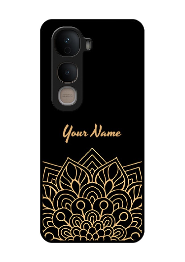 Vivo Y400 5G Custom Glass Phone Case - Golden Mandala Design