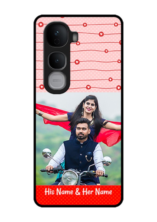 Vivo Y400 Pro 5G Custom Glass Phone Case - Red Pattern Case Design