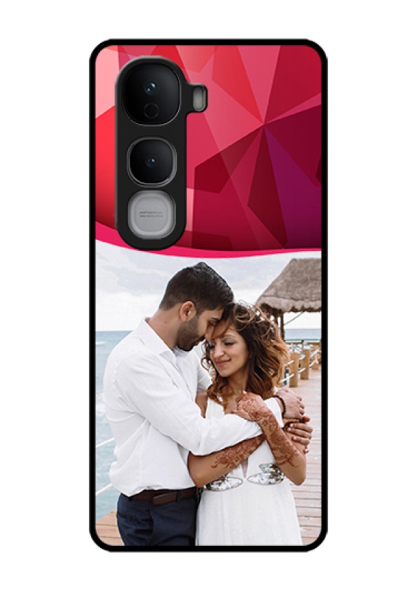 Vivo Y400 Pro 5G Custom Glass Phone Case - Red Abstract Design