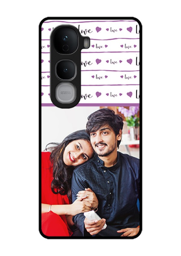 Vivo Y400 Pro 5G Custom Glass Phone Case - Couples Heart Design