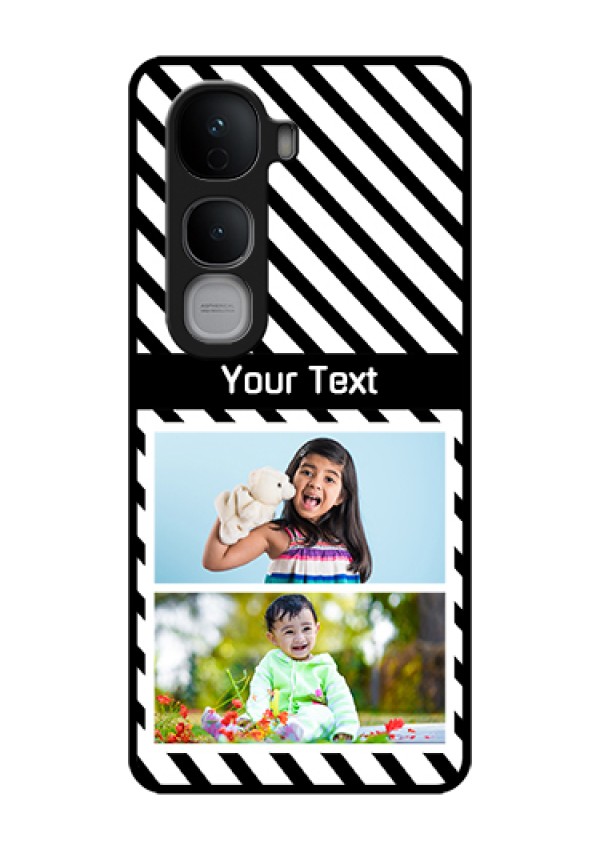 Vivo Y400 Pro 5G Custom Glass Phone Case - Black And White Stripes Design