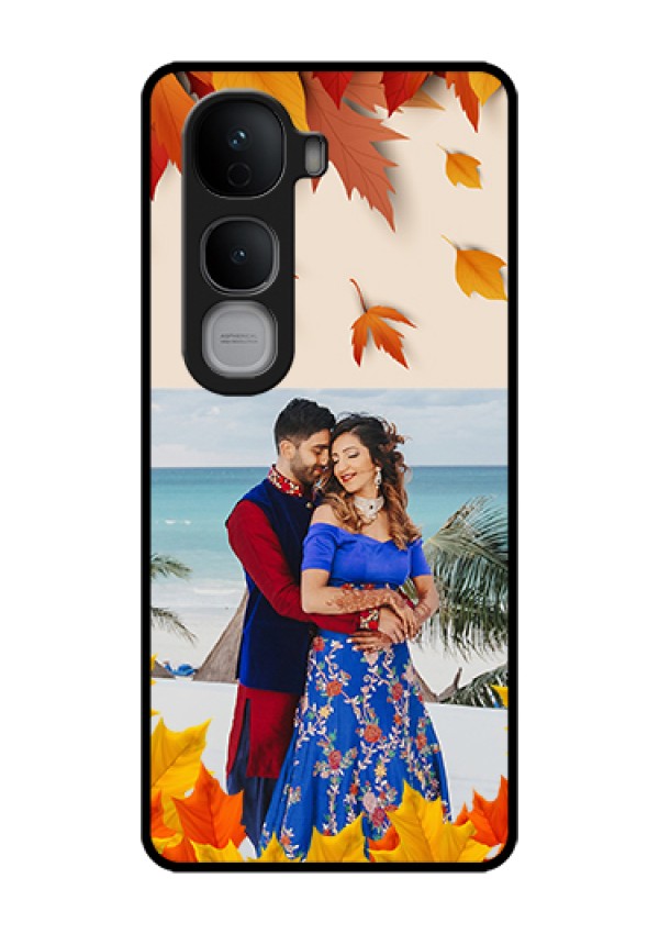 Vivo Y400 Pro 5G Custom Glass Phone Case - Autumn Maple Leaves Design