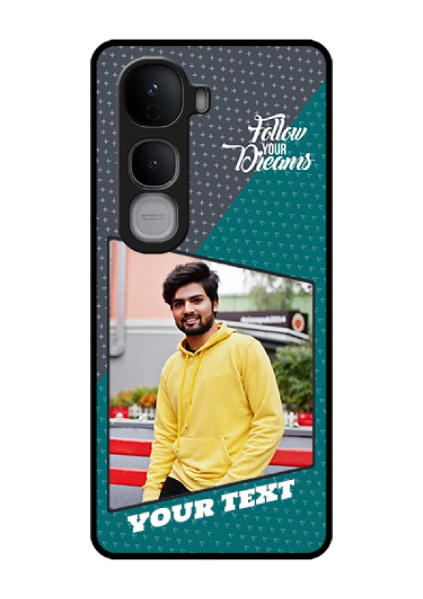 Vivo Y400 Pro 5G Custom Glass Phone Case - Background Pattern Design With Quote
