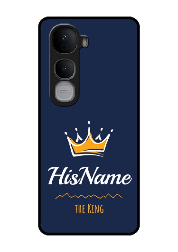 Vivo Y400 Pro 5G Custom Glass Phone Case - King With Name Design