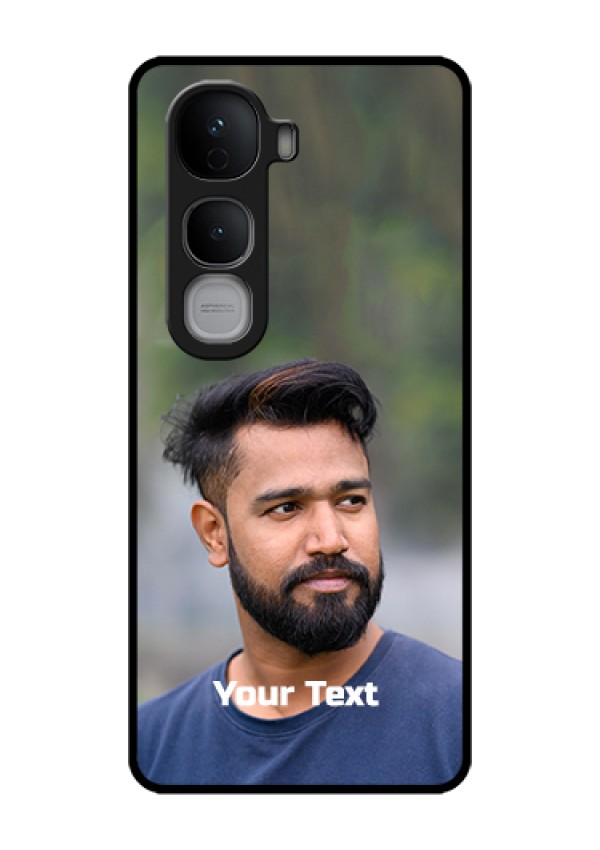 Vivo Y400 Pro 5G Custom Glass Phone Case - Photo With Text Design