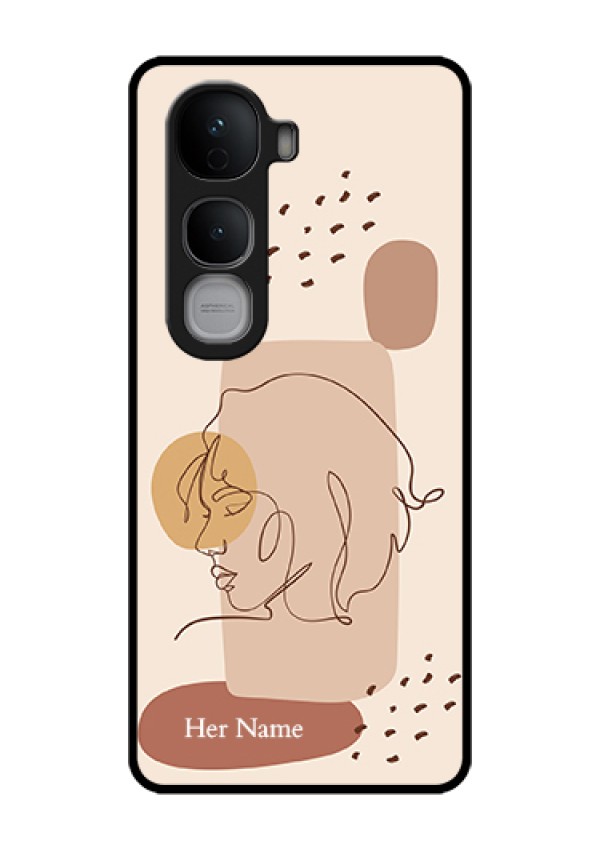 Vivo Y400 Pro 5G Custom Glass Phone Case - Calm Woman Line Art Design