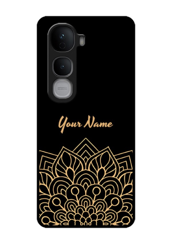 Vivo Y400 Pro 5G Custom Glass Phone Case - Golden Mandala Design