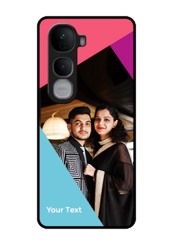 Vivo Y400 Pro 5G Custom Glass Phone Case - Stacked Triple Colour Design