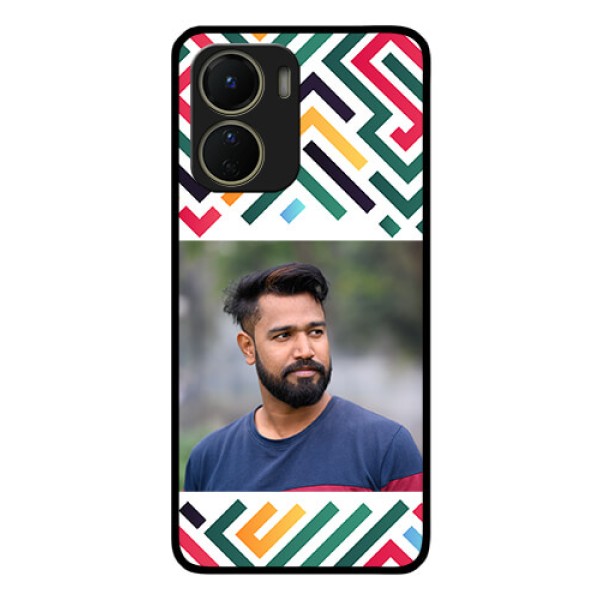 Vivo Y56 5G Personalized Glass Phone Case - Colorful Maze Pattern Design Vivo Y56 5G Personalized Glass Phone Case - Colorful Maze Pattern Design