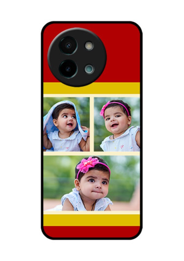 Vivo Y58 5G Custom Glass Phone CaseMultiple Pic Upload Design