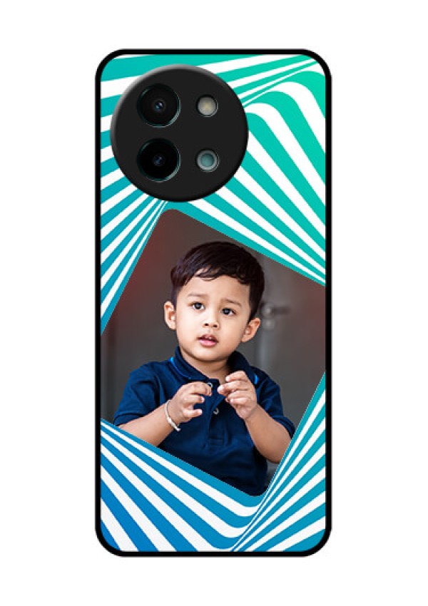 Vivo Y58 5G Custom Glass Phone CaseAbstract Spiral Design