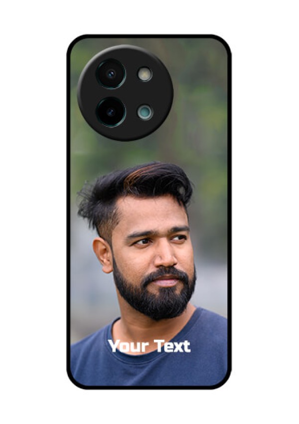 Vivo Y58 5G Custom Glass Phone CasePhoto With Text Design