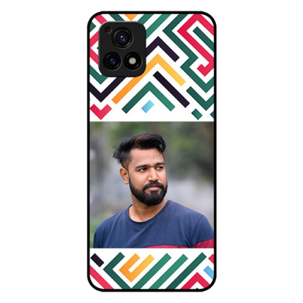 Vivo Y72 5G Personalized Glass Phone Case - Colorful Maze Pattern Design Vivo Y72 5G Personalized Glass Phone Case - Colorful Maze Pattern Design
