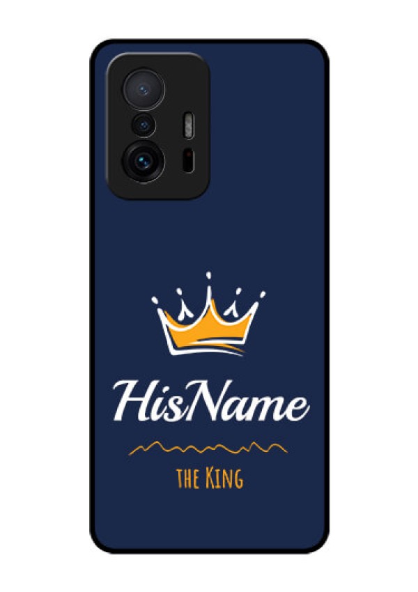 Xiaomi 11T Pro 5G Glass Phone Case King with Name