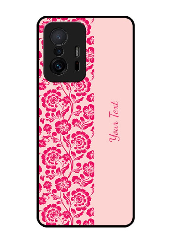 Xiaomi 11T Pro 5G Custom Glass Phone Case - Attractive Floral Pattern Design
