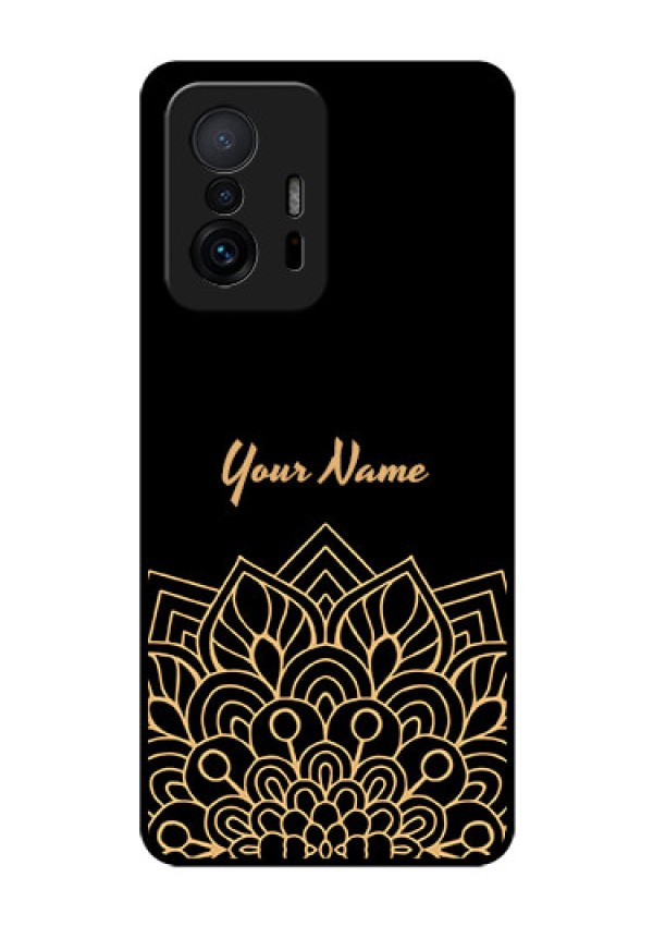Xiaomi 11T Pro 5G Custom Glass Phone Case - Golden mandala Design