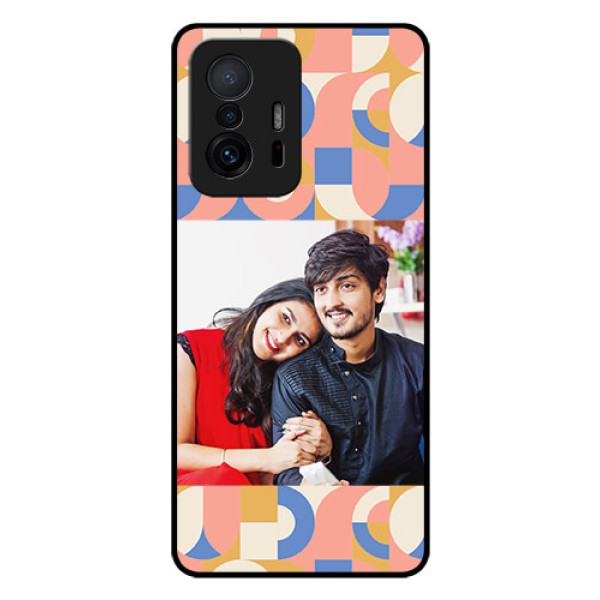Xiaomi 11T Pro 5G Photo Printing on Glass Case - Semi-circle Maze Pattern Design