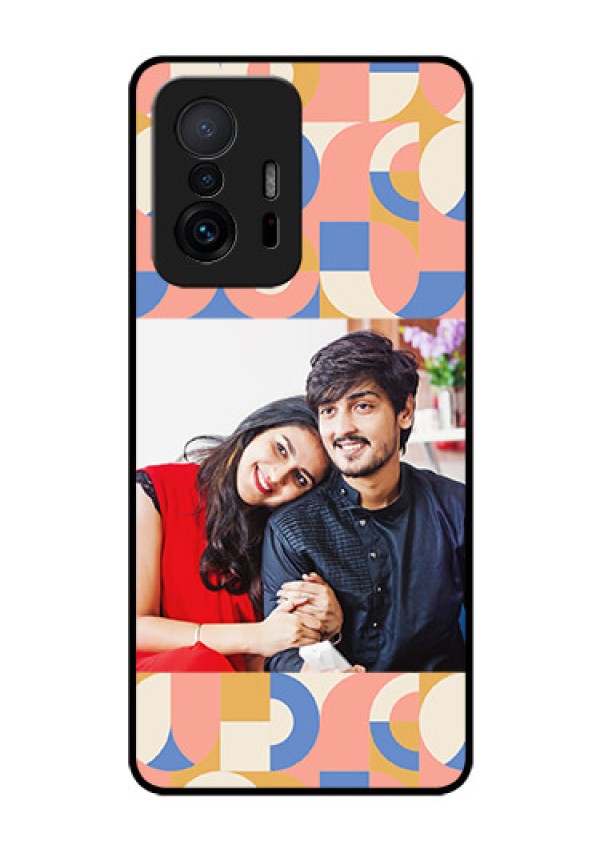Xiaomi 11T Pro 5G Photo Printing on Glass Case - Semi-circle Maze Pattern Design