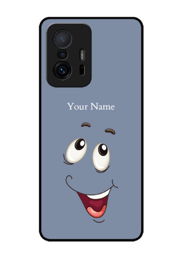 Xiaomi 11T Pro 5G Photo Printing on Glass Case - Laughing Cartoon Face Design