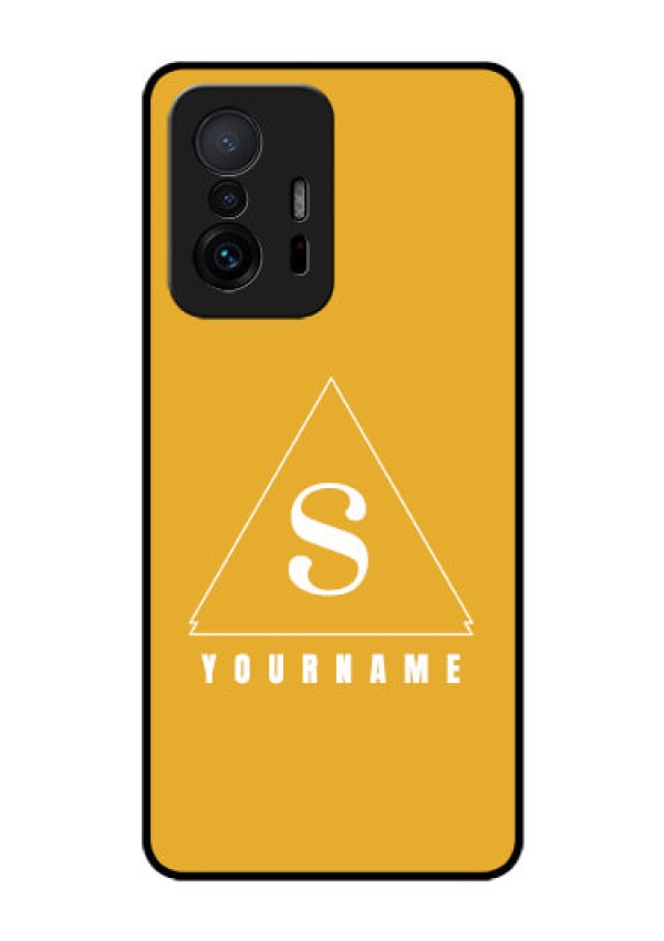 Xiaomi 11T Pro 5G Personalized Glass Phone Case - simple triangle Design