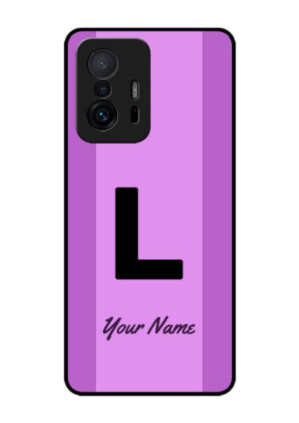 Xiaomi 11T Pro 5G Custom Glass Phone Case - Tricolor custom text Design