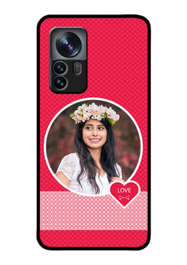 Xiaomi 12 Pro 5G Personalised Glass Phone Case - Pink Pattern Design