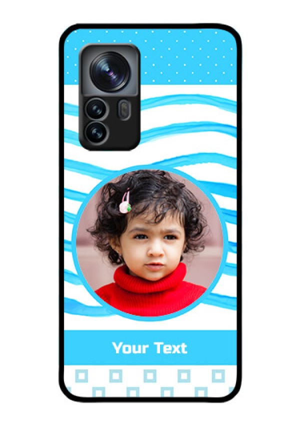 Xiaomi 12 Pro 5G Custom Glass Phone Case - Simple Blue Case Design